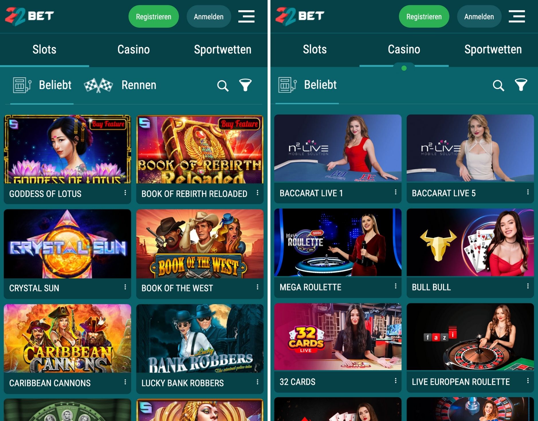 22bet casino ca