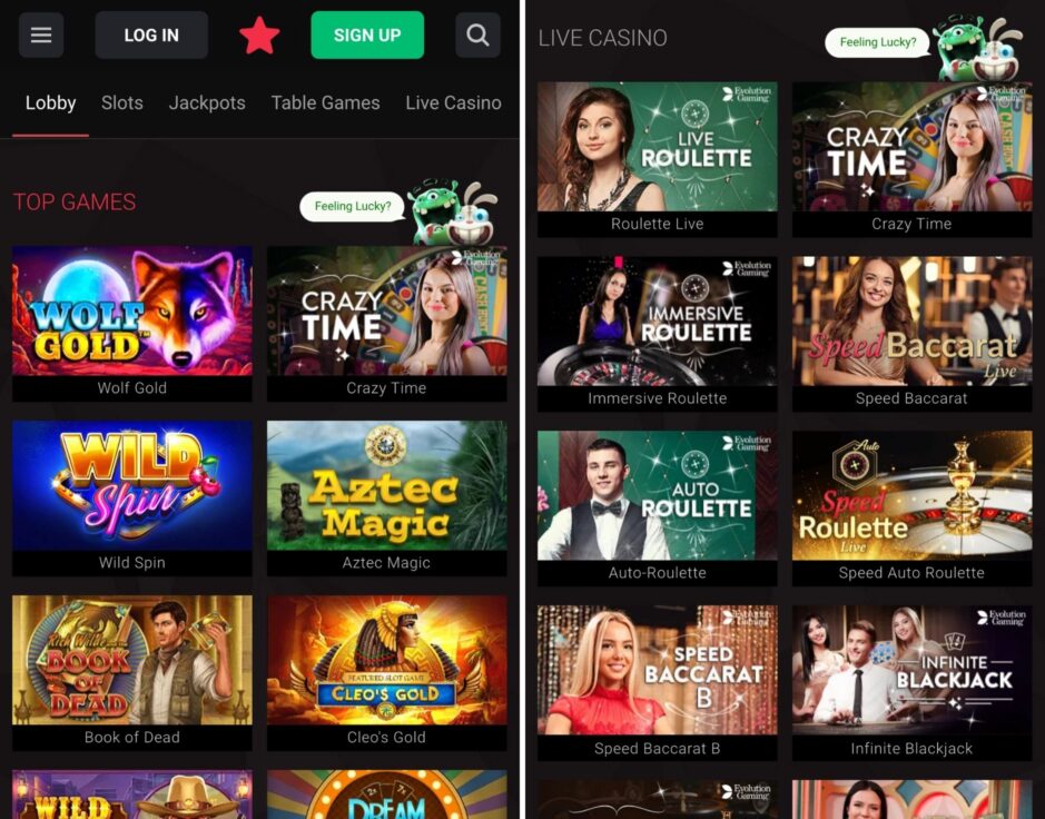 Mobile Ansicht BitStarz Casino