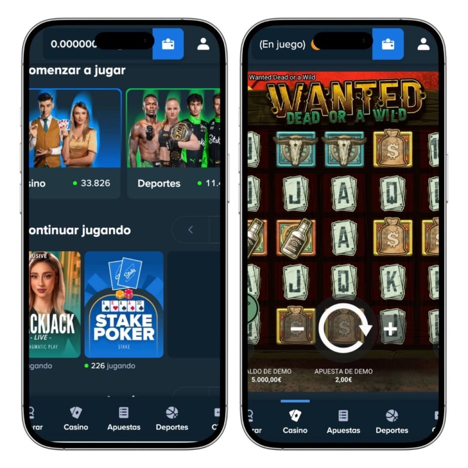 Versión móvil muy bien adaptada para disfrutar de Stake Casino.