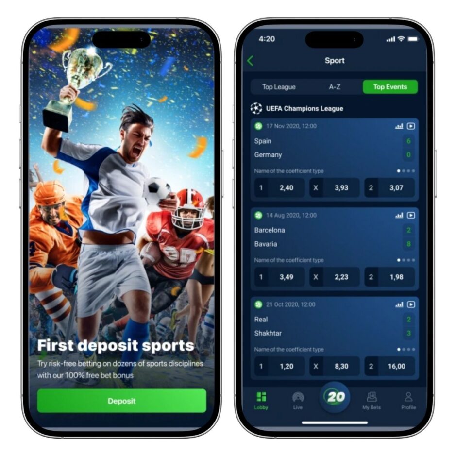 Aplicación móvil para descargar en iOS y Android.