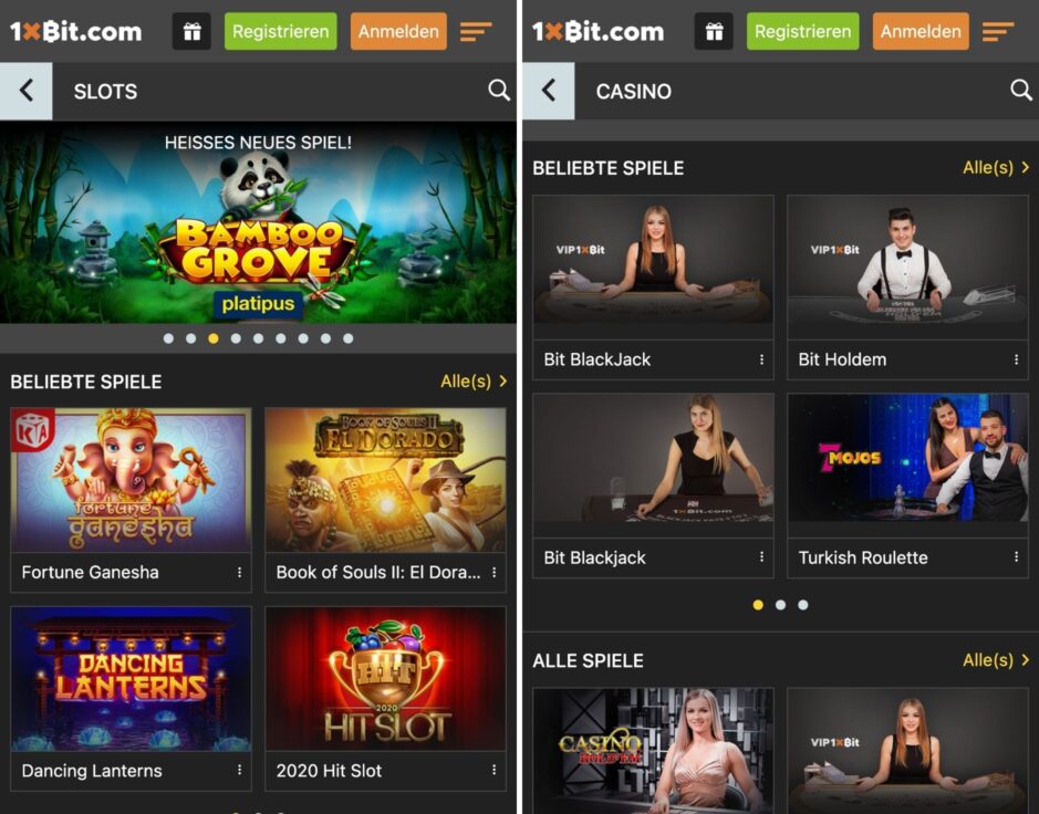 Mobile App 1xBit Casino