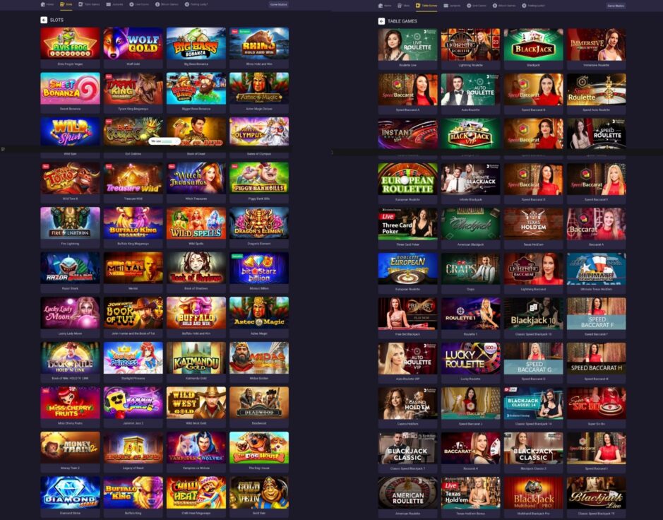 Spieleauswahl BitStarz Casino