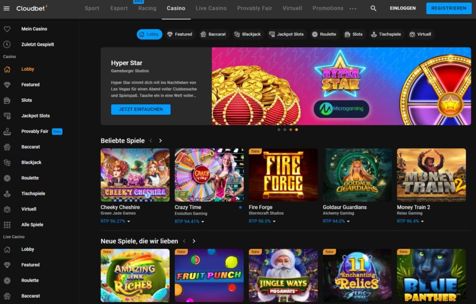 Cloudbet Casino Lobby Cloudbet Casino Lobby