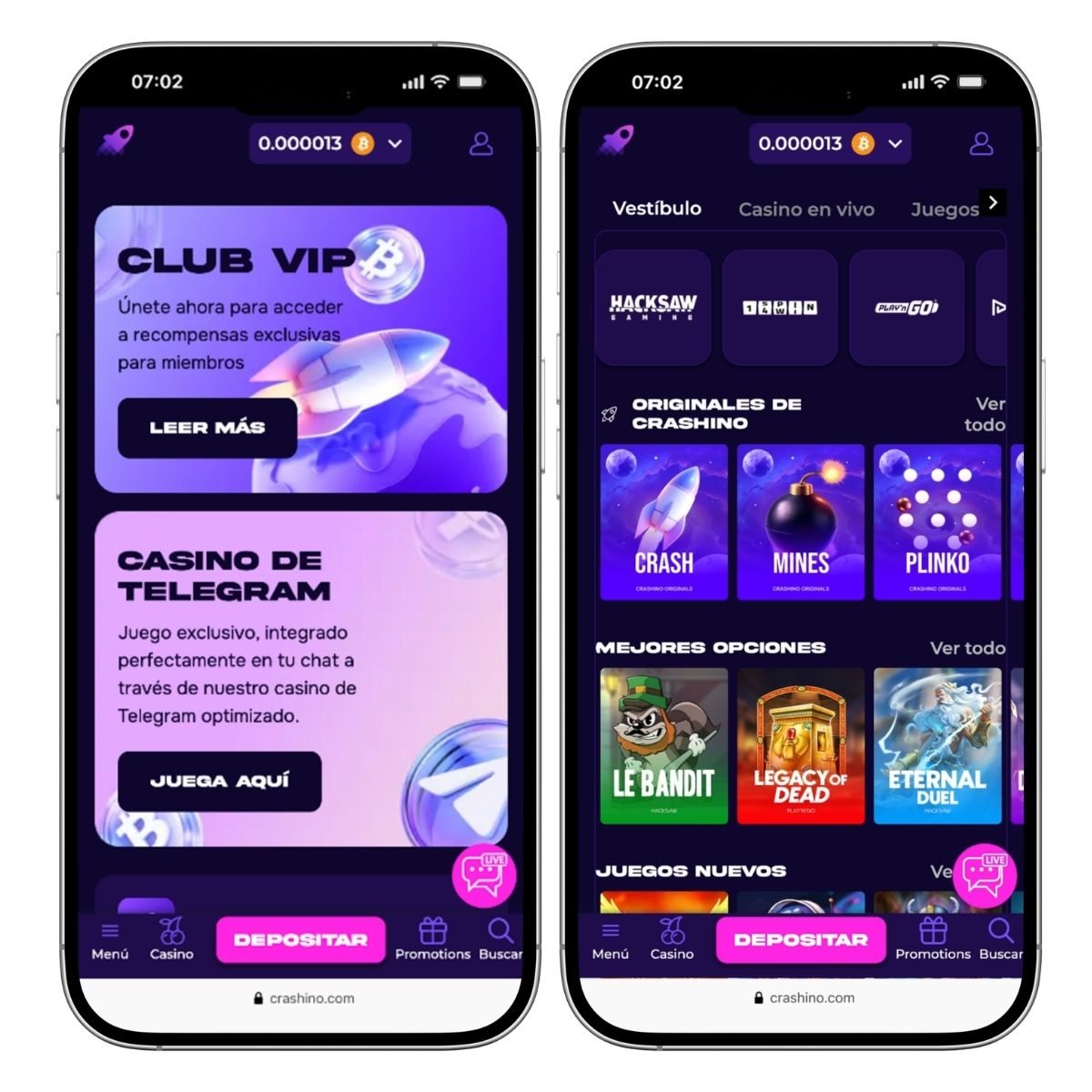 Mobile Screenshot de Crashino Casino