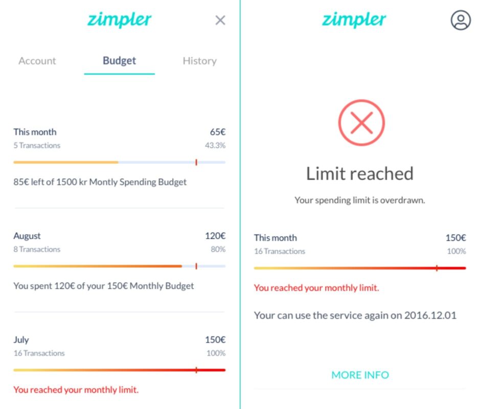 Zimpler Mobile App Limit