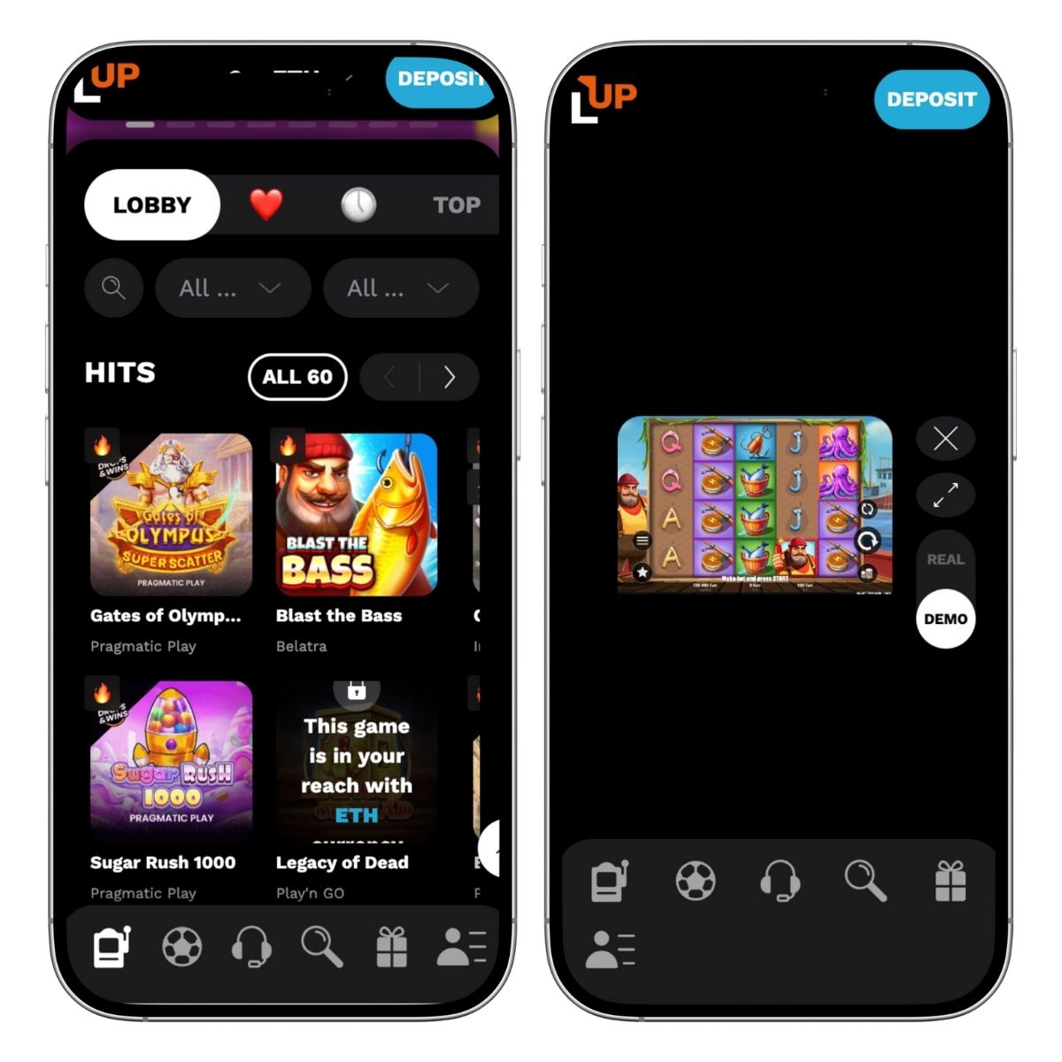 versión móvil para jugar en LevelUp