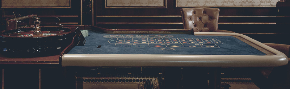 Empty roulette table in a casino