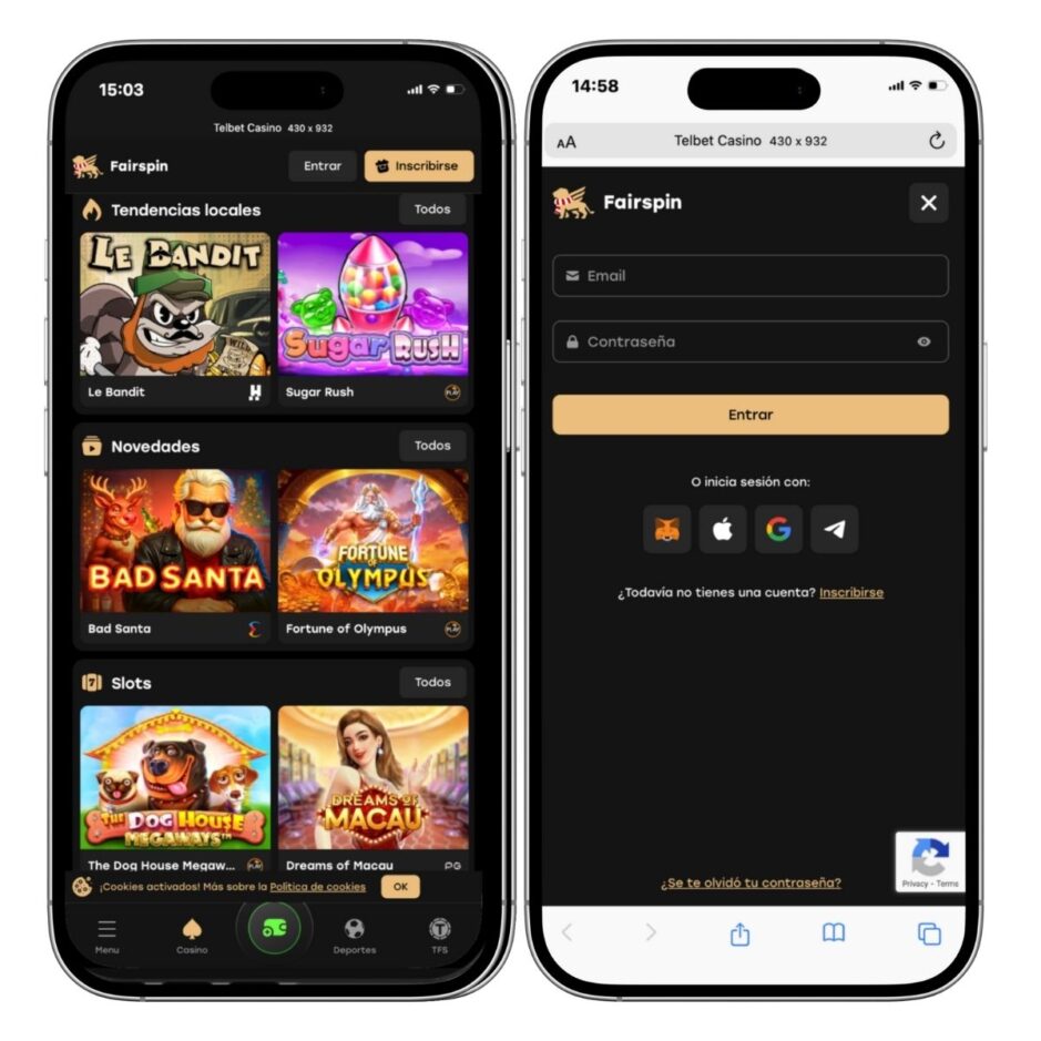 FairSpin Casino ofrece todo su catálogo de juegos disponible en versión móvil