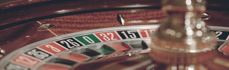 Detail of roulette wheel with depth of field