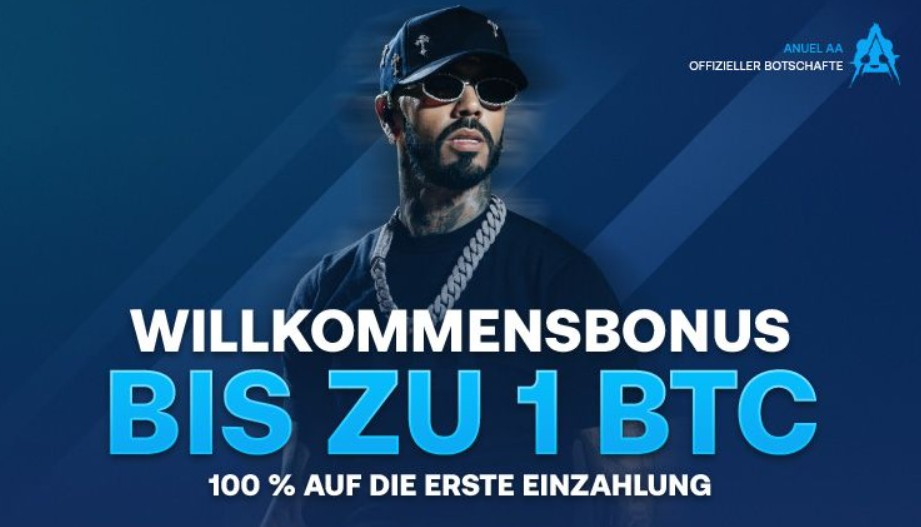 Screenshot des Betpanda Willkommensbonus vom 100% bis zu 1 BTC