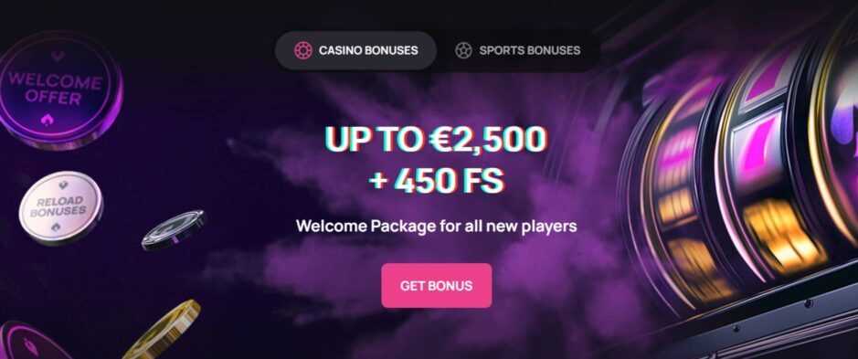 Screenshot of BetandPlay welcome package