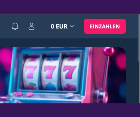 Das Bild zeigt die Einzahlung bei Platin: Wallet Bereich