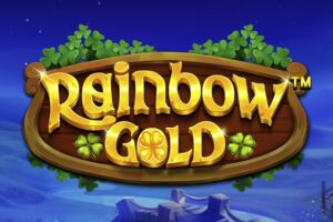 Logo des Slots Rainbow Gold - getestet von KryptoCasinos.com