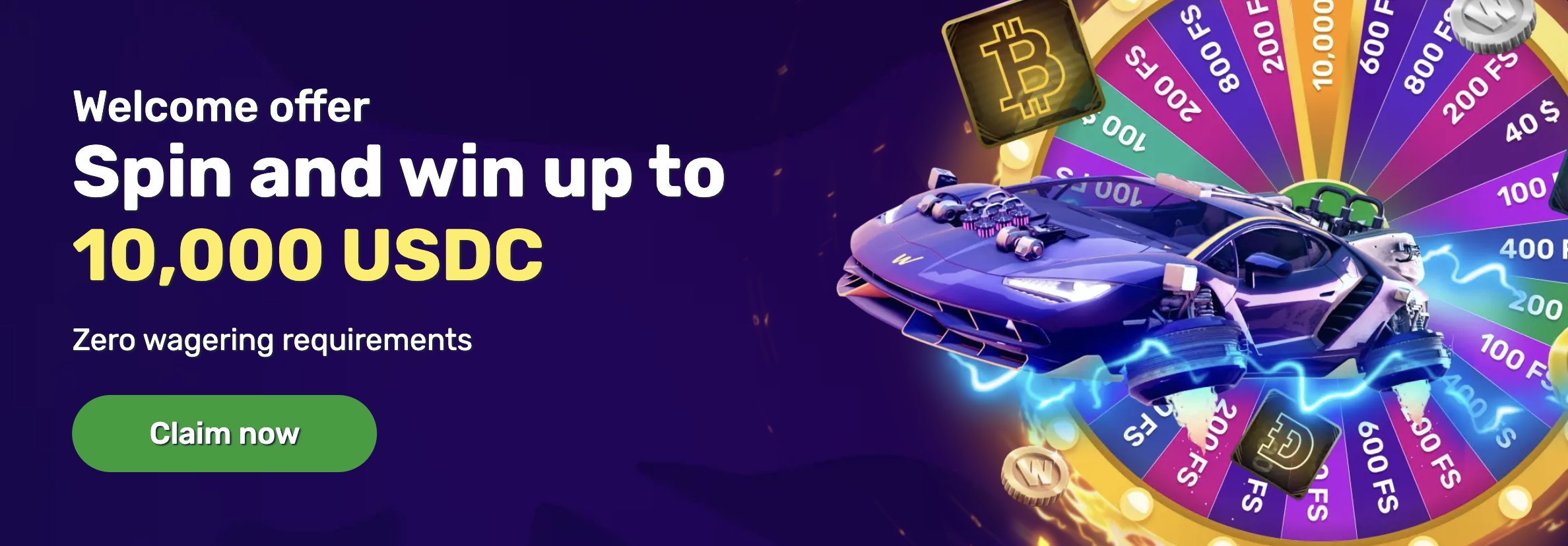 winz io casino welcome offer screenshot
