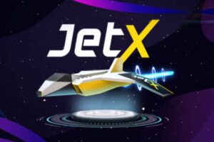 Logo des JetX Crash Spiels - getestet von KryptoCasinos.com für Spieler aus Deutschland