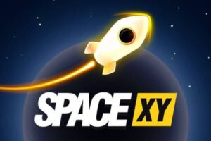 Logo of Space XY – a crash game tested by Kryptocasinos.com