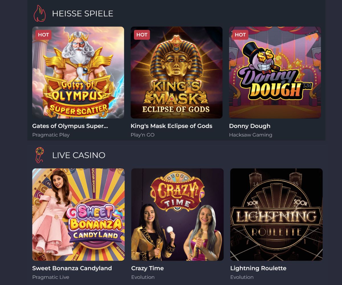 Die Spielauswahl im RollingSlots Casino ist vielseitig und umfasst neben Slots auch Live Games.