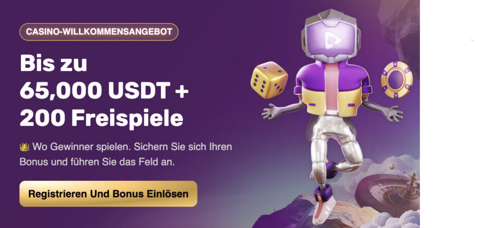 Screenshot vom Willkommensbonus im Playbet.io Casino