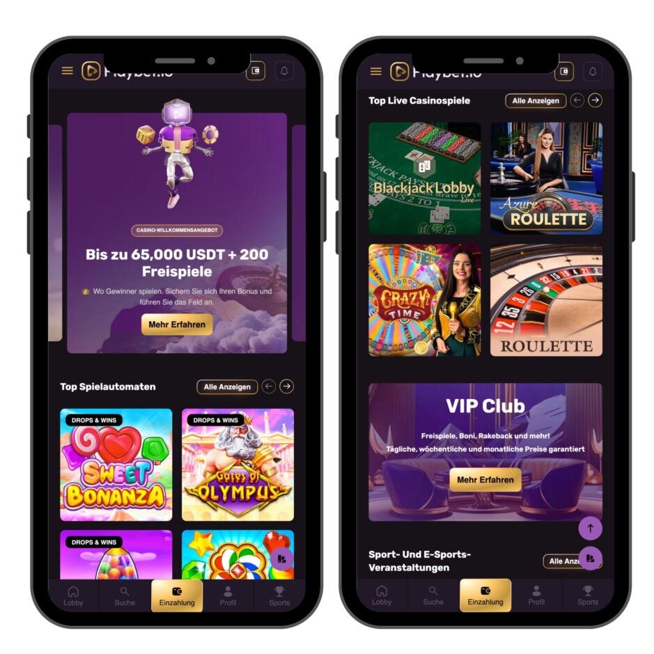 Mobiler Screenshot des Playbet.io 2025 Schweiz - getestet von kryptocasinos.com