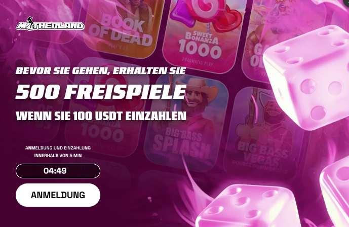 500 Freispiele im Motherland Casino