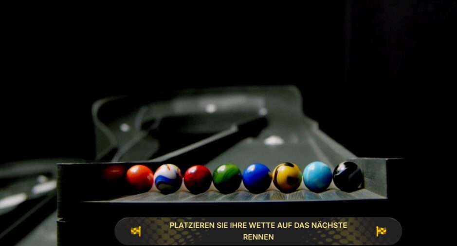 Die Murmeln liegen bereit für das nächste Rennen, hier die Variante Snake im Empire Casino. 