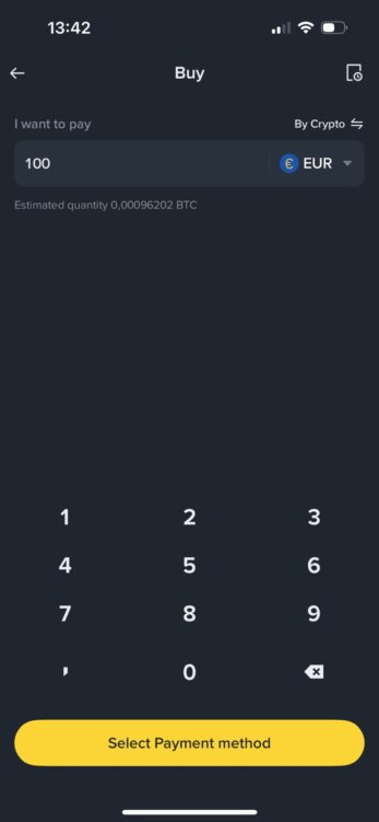 binance app buy crypto screenshot