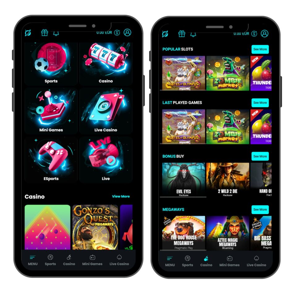 Cosmobet Casino mobile Screenshot - Cosmobet im Test bei kryptocasinos.com