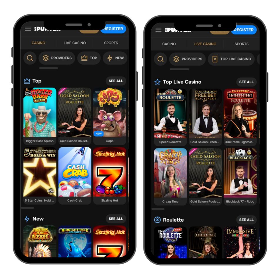 mrpunter mobile casino screenshot
