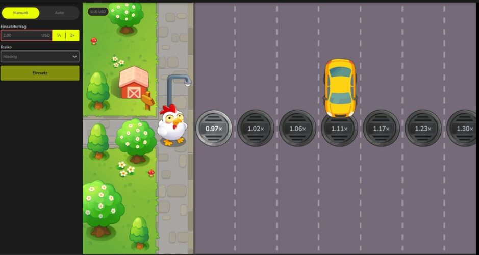 Cross the Road ist eine hauseigene Spielkreation des Telbet Casinos.