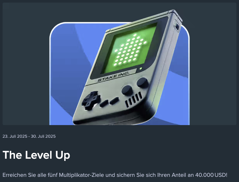 Level-Up Aktion Stake Casino