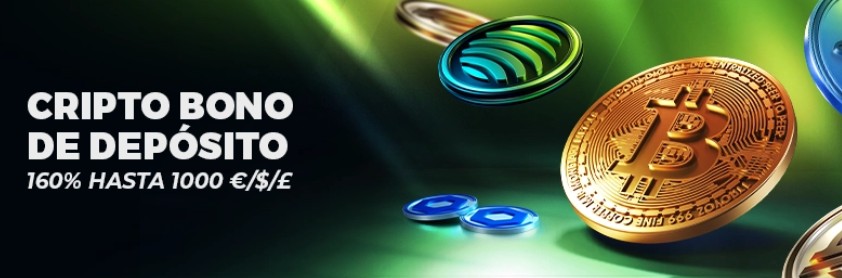 El bono de bienvenida de Velobet recompensa los depósitos en diversas criptomonedas con hasta 1000 euros.