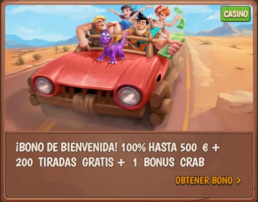 Al unirte al casino Stonevegas, podrás reclamar un bono de bienvenida por tu primer depósito.
