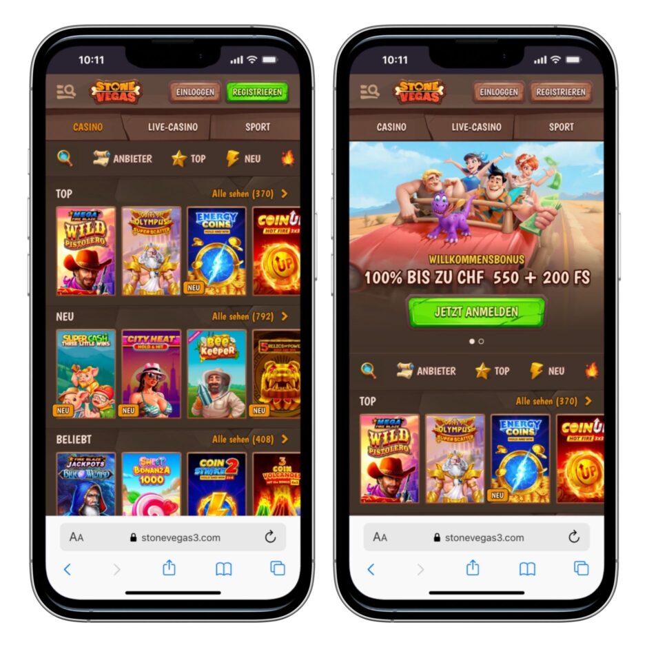 Mobile Ansicht StoneVegas