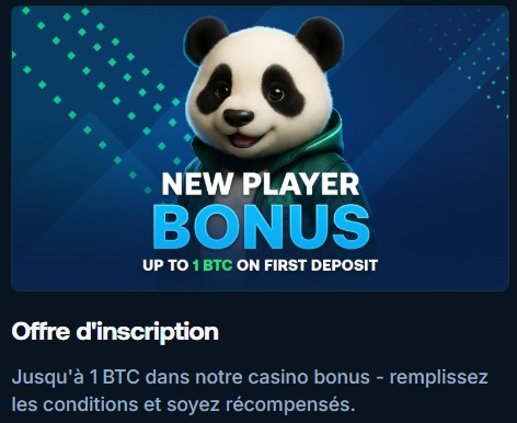 Le bonus de Betpanda est très clair et simple.