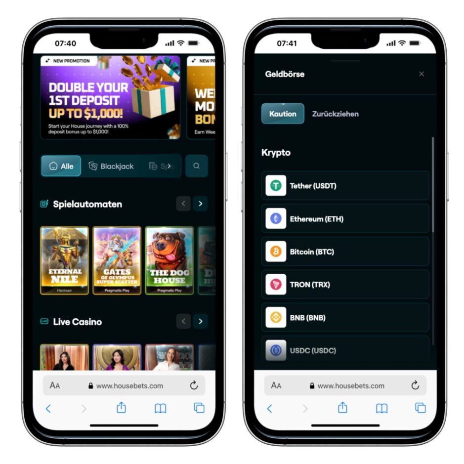 Mobile Ansicht Housebets CH