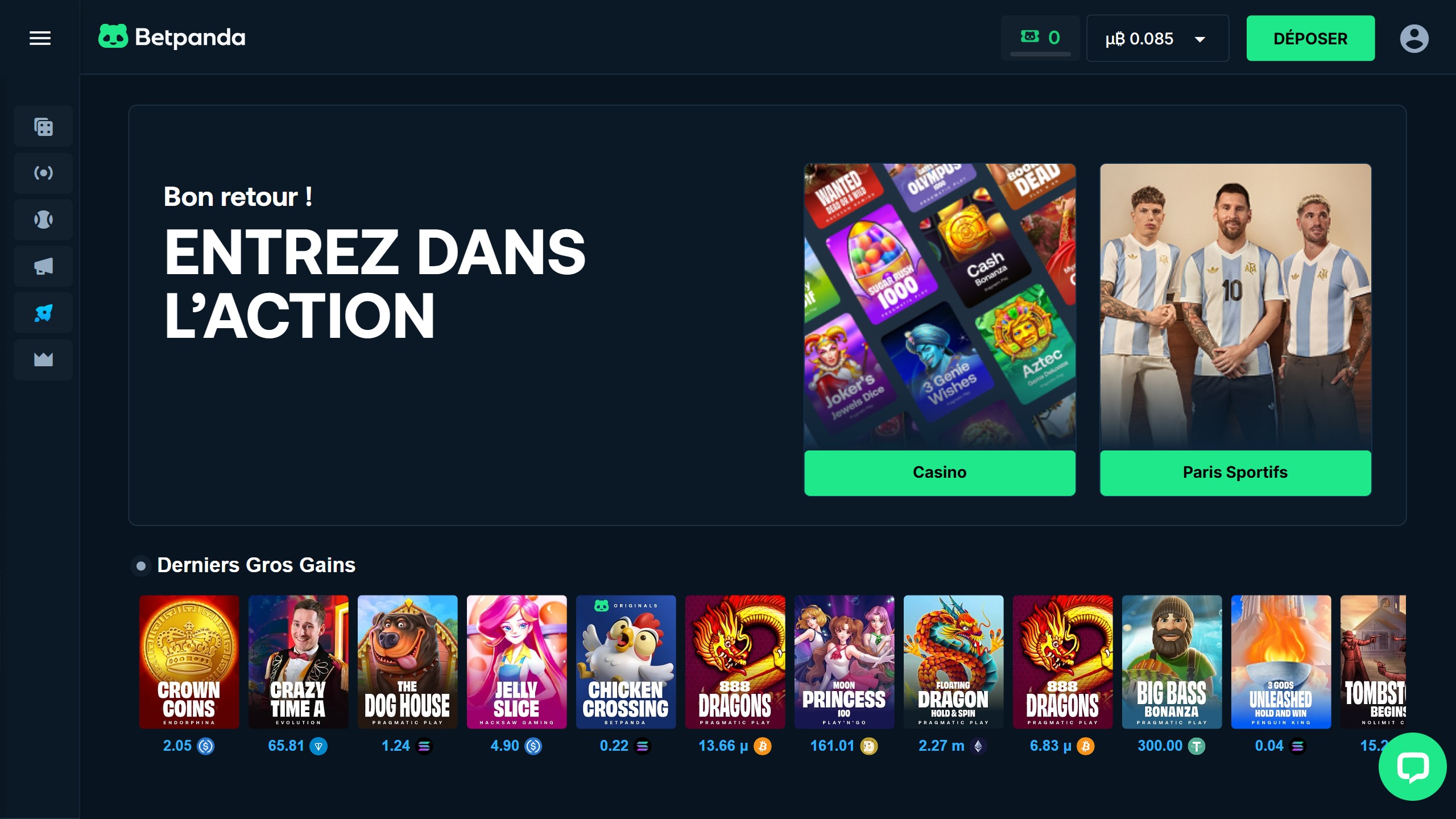Betpanda Casino – Expériences et avis 2026 screenshot