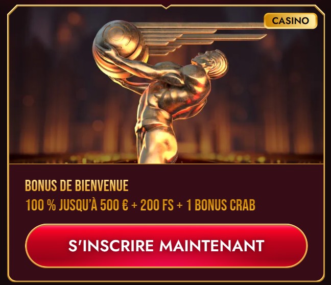 Les nouveaux joueurs du GrandClub reçoivent un bonus de 100 % jusqu'à 500 + 200 tours gratuits + 1 bonus crab.