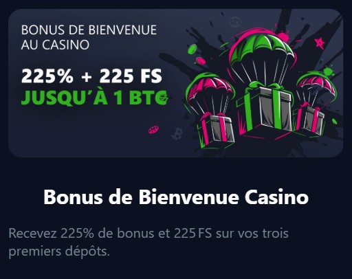 Le bonus de bienvenue du casino Bets.io