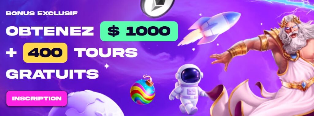 Le bonus de bienvenue exclusif de Crashino