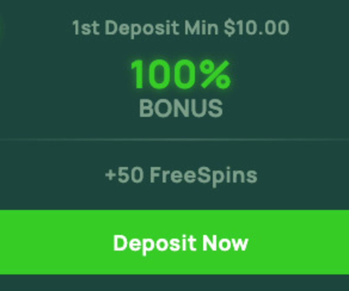 primer deposito del bono de bienvenida de cybet al 100% y 50 giros gratis