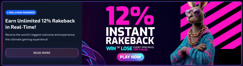 Rakeback Bonus im Rollchain.io Casino 