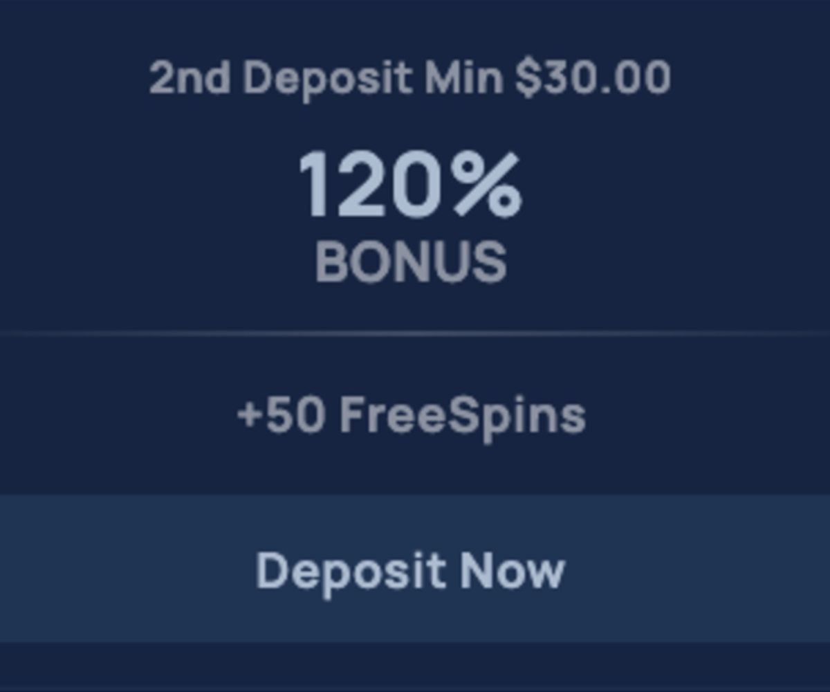 segundo deposito del bono de bienvenida de 150% y 50 tiradas gratis