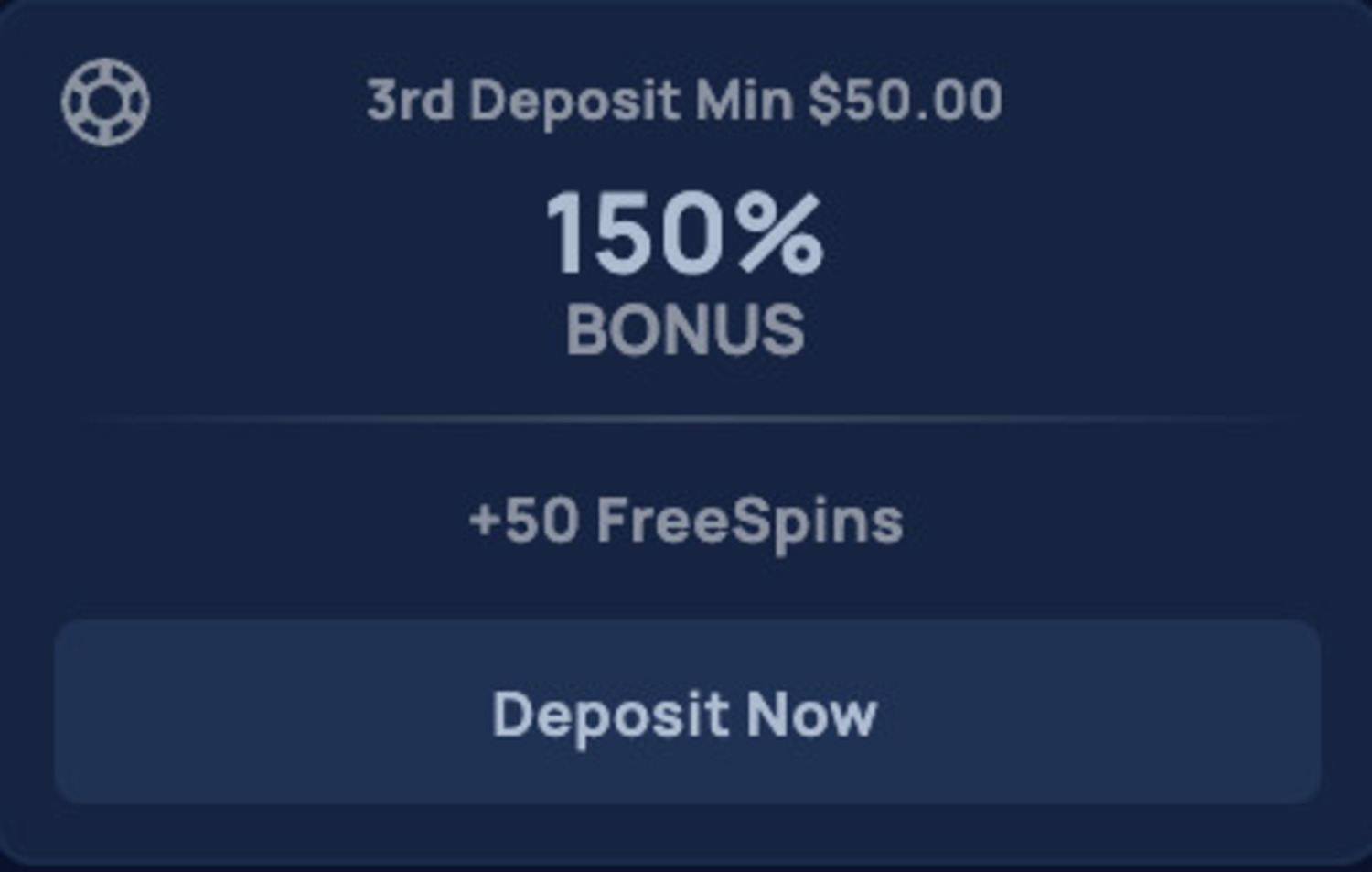 Tercer depósito bono de bienvenida cybet