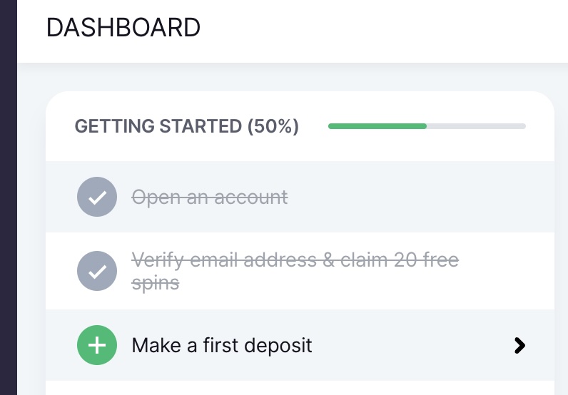 Das Bild zeigt den Registrierungsprozess bei BitStarz inkl. der Free Spins