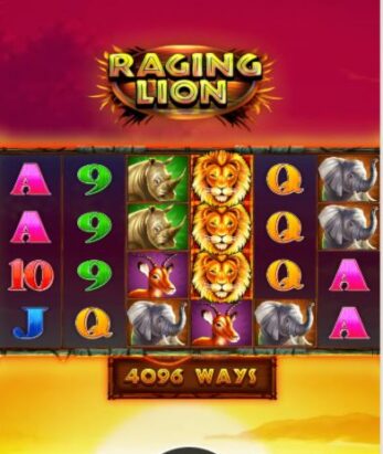 Das Bild zeigt wie gerade aktive Raging Lion bei Coinkings CH gespielt wird