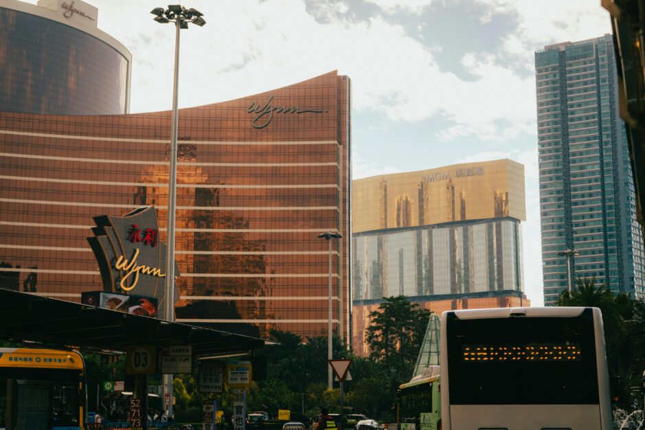 the wynn and mgm casino buildings in Macau