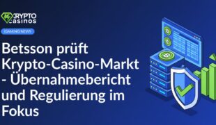 Server-Stack neben Bildschirm mit Ledger, Schild mit Häkchen und steigendem Wachstumskurvendiagramm auf weißem Hintergrund