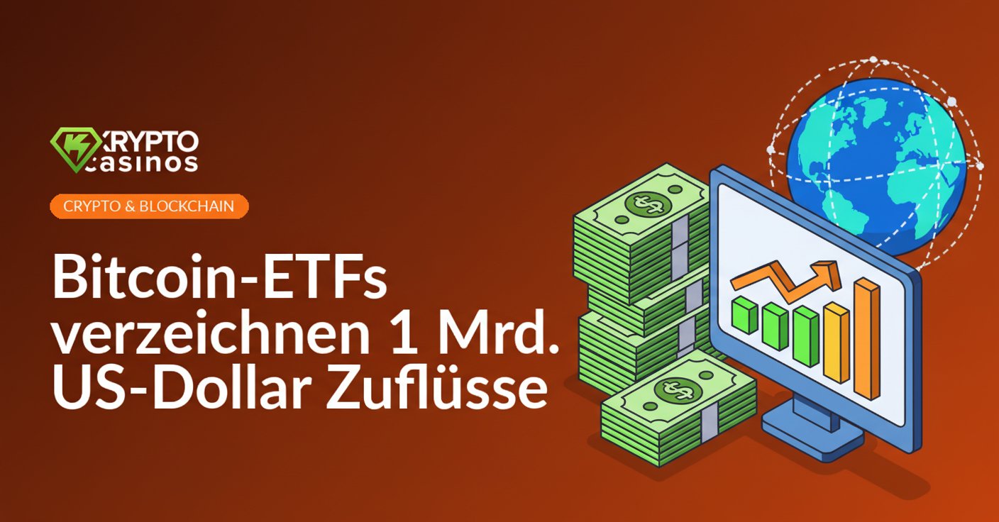Trading-Monitor mit steigendem Balkendiagramm, Stapel Dollar-Scheine und vernetzter Globus im Hintergrund.