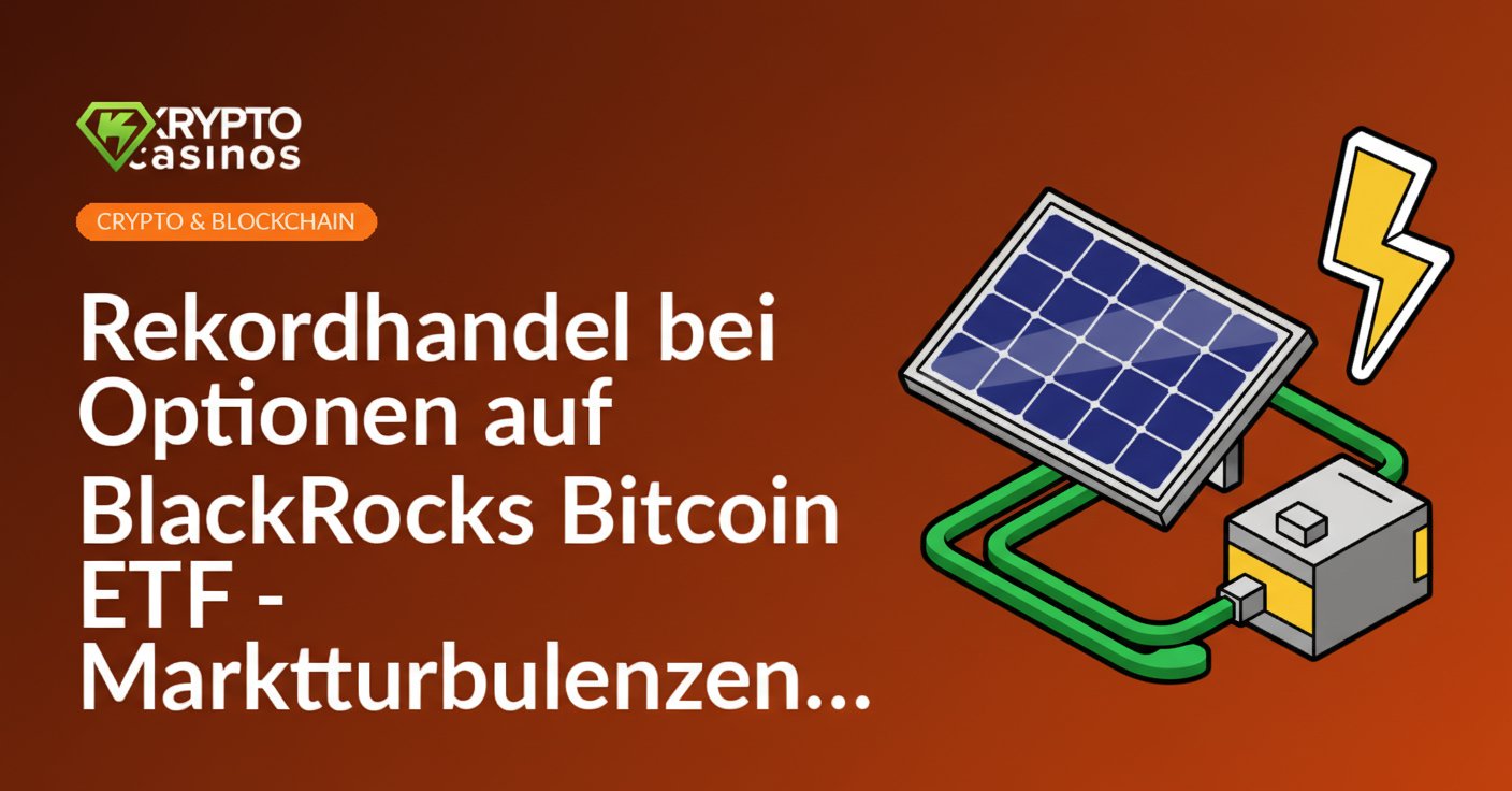 Mehrere Solarpaneele neben einem großen Batteriepack, darüber ein gelber Blitz auf blauem Hintergrund.