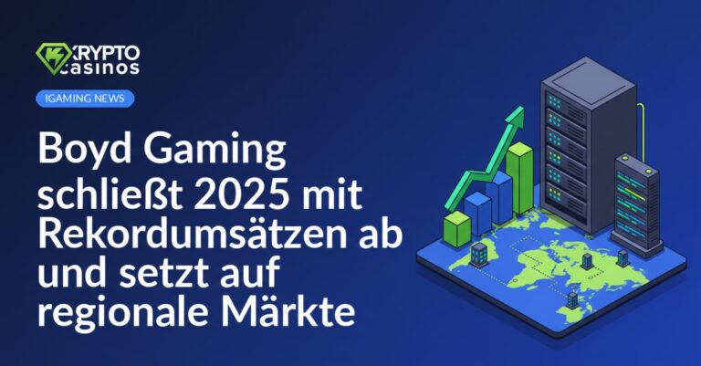 Mehrere regionale Bürogebäude auf Landkarte, aufsteigende Balkendiagramme und ein Server-Rack nebeneinander angeordnet.